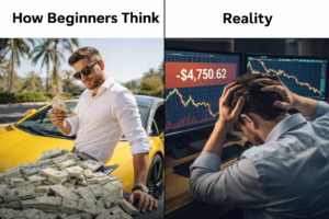 trading for beginners expectation vs reality trader losing money