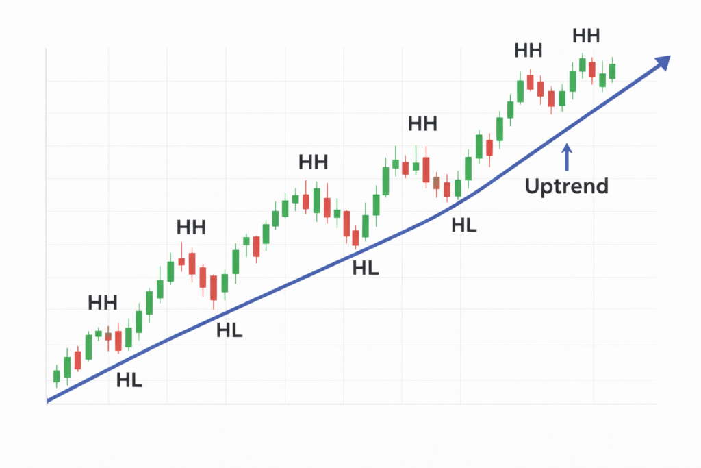 What Is Market Structure in Trading? market structure uptrend explain