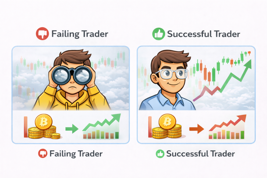 tradingview review showing beginner vs successful trader chart analysis and market clarity