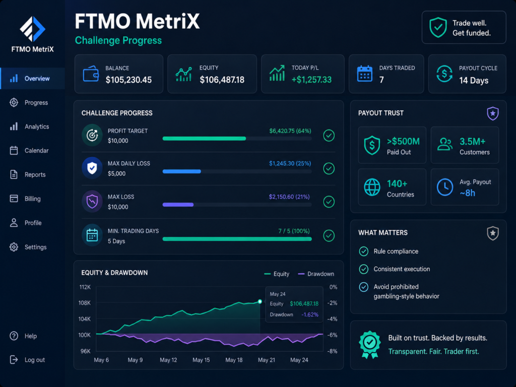 ftmo review dashboard ftmo metrix